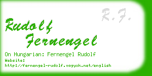 rudolf fernengel business card